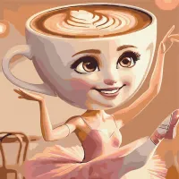 Картина за номерами Ballerina Cappuccino Brushme 40x40см SBS037