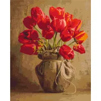 Картина за номерами Букет домашніх тюльпанів Brushme 40x50см BS52656