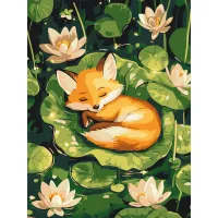 Картина за номерами Спляче лисеня Brushme 30x40см KBS0184