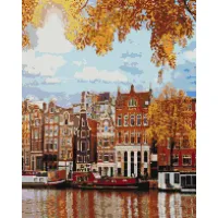 Алмазна мозаїка Осінній Амстердам Brushme 40x50см DBS1046