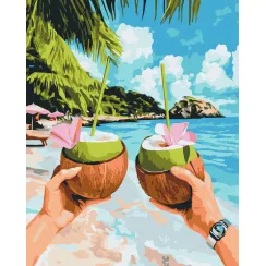 Картина за номерами Кокосова насолода Brushme 40x50см BS54318