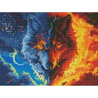 Алмазна мозаїка Вовк Brushme 30x40см RDBS7026
