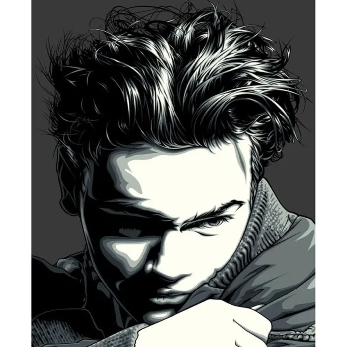 Картина за номерами Strateg ПРЕМІУМ River Phoenix розміром 40x50см DY292