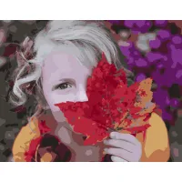 Картина за номерами Strateg ПРЕМІУМ Осіння прогулянка розміром 40x50см GS278