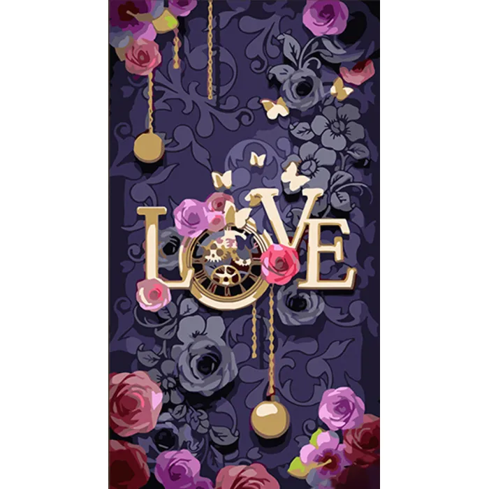 Картина за номерами Strateg Love flowers розміром 50х25см WW240