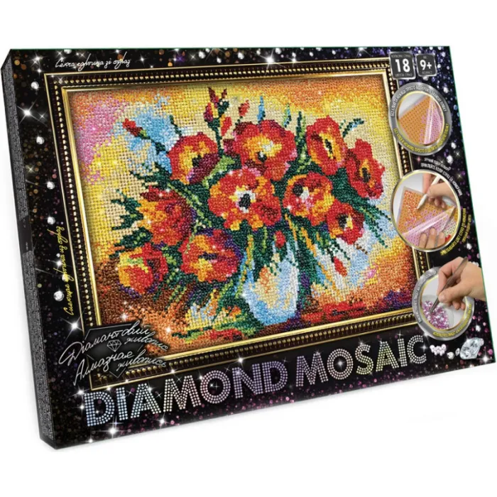 Набір креативної творчості "DIAMOND MOSAIC" DM-03-01-9 DM-03-04