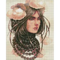 Алмазна мозаїка "Хмарливі думки" ©lesya_nedzelska_art Ідейка AMO7373 40x50 см