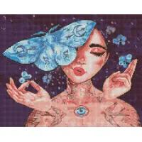 Алмазна мозаїка "Дотик метелика" ©lesya_nedzelska_art Ідейка AMO7451 40x50 см