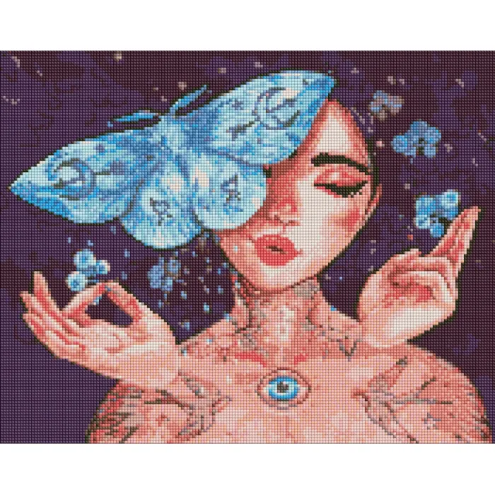 Алмазна мозаїка "Дотик метелика" ©lesya_nedzelska_art Ідейка AMO7451 40x50 см