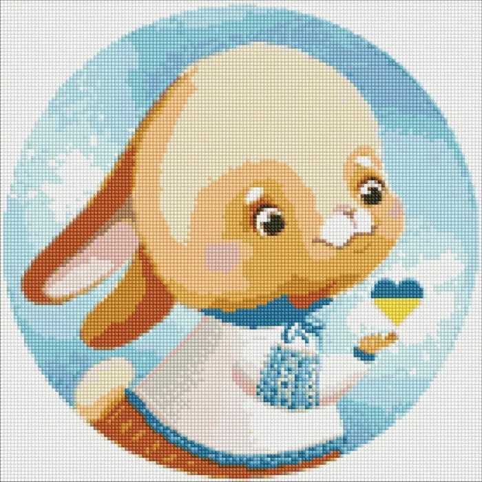 Алмазна мозаїка "Зайчик" ©Катерина Валер'єва AMO7432 Ідейка 40x40см