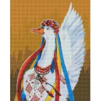 Алмазна мозаїка "Патріотична гусочка" ©Світлана Теренчук AMO7428 Ідейка 40x50 см