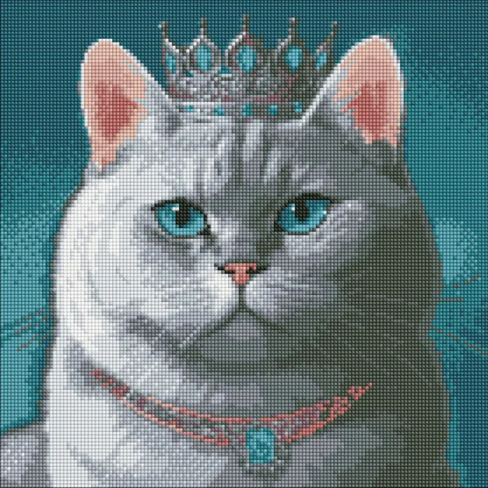 Алмазна мозаїка "Гордий король" AMO7620 з АВ стразами 40x40см