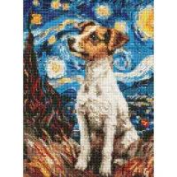Алмазна мозаїка без підрамника "Чарівний джек рассел" AMC8018, 30x40 см