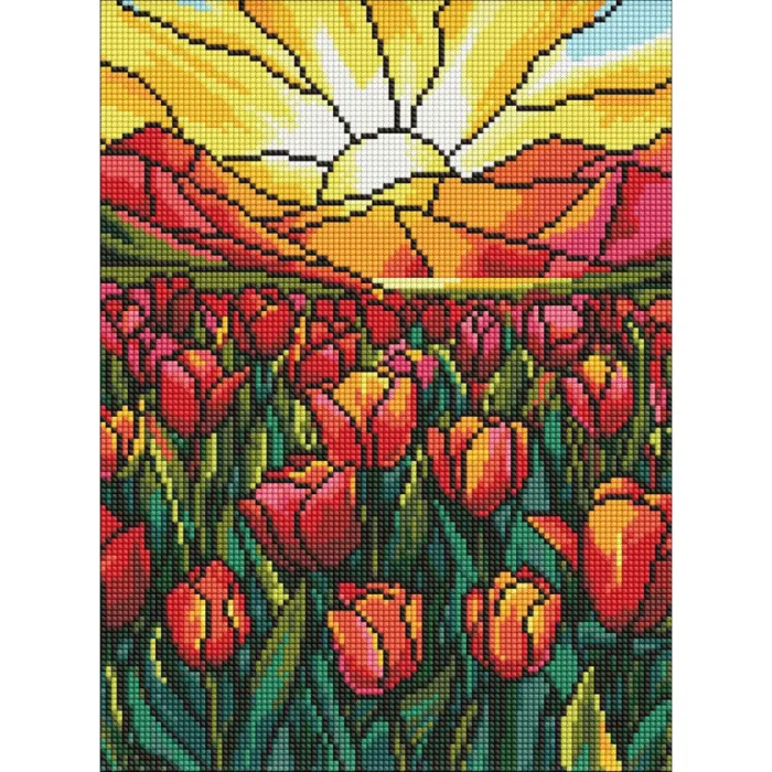 Алмазна мозаїка "Поле тюльпанів" ©art_selena_ua AMO8066, 30x40 см