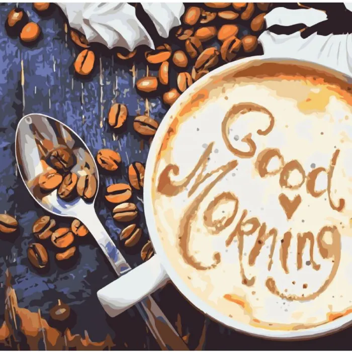 Картина за номерами Натюрморт "Good Morning" KHO5523, 40 * 40 см