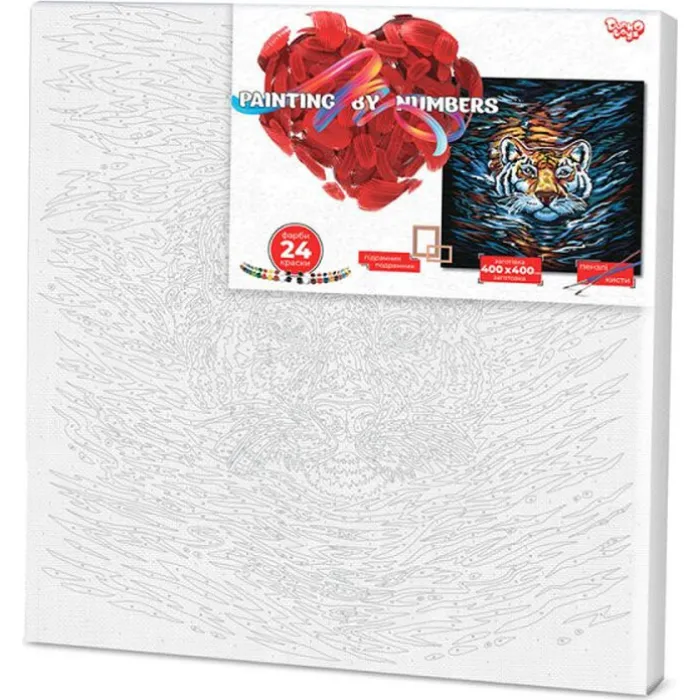 Картина за номерами "Тигр" 40 * 40см KpNe-02-03