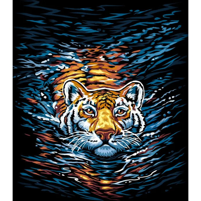 Картина за номерами "Тигр" 40 * 40см KpNe-02-03