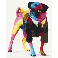 Картина за номерами Art Craft Джентельмен мопс 40x50см 11631-AC