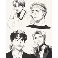 Картина за номерами "BTS. Fan Art" Art Craft 10278-AC 40x50 см