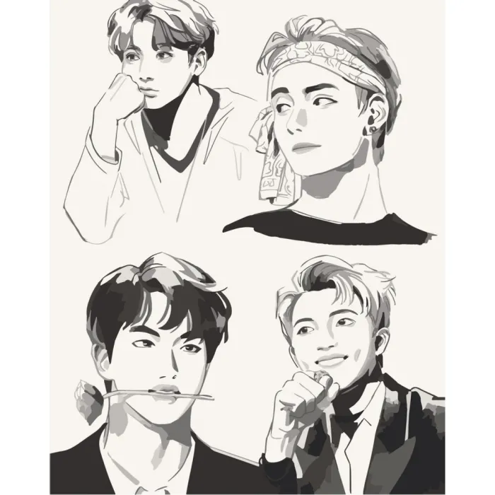 Картина за номерами "BTS. Fan Art" Art Craft 10278-AC 40x50 см