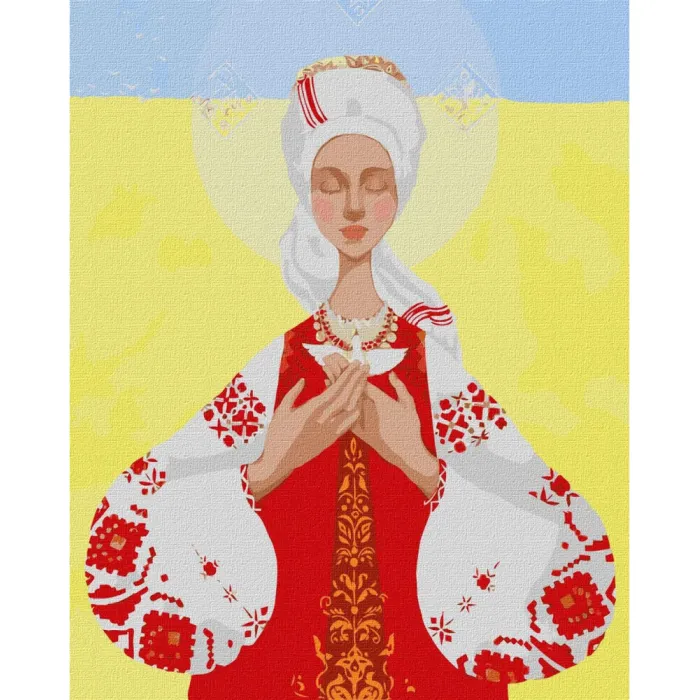 Картина за номерами "Мати Україна" Ідейка KHO4910 40x50 см