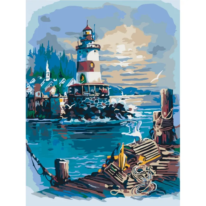 Картина за номерами "Маяк" Bambi 10593-NN 30x40 см