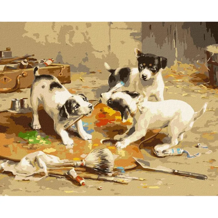 Картина за номерами "Маленькі художники" ©Carl Reichert Ідейка KHO4357 40x50 см