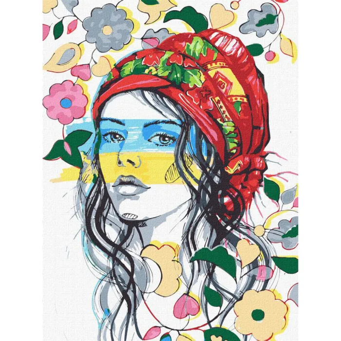Картина за номерами "Українські барви" ©fashionillustration_tania  Ідейка KHO4987 30x40 см                                              