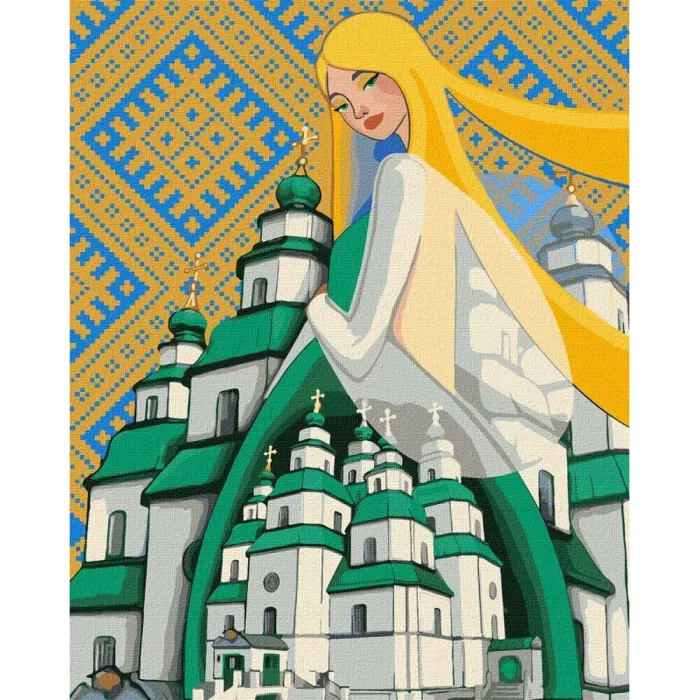 Картина за номерами "Берегиня Свято-Троїцького Собору" ©mosyakart Ідейка KHO2604 40x50см                       