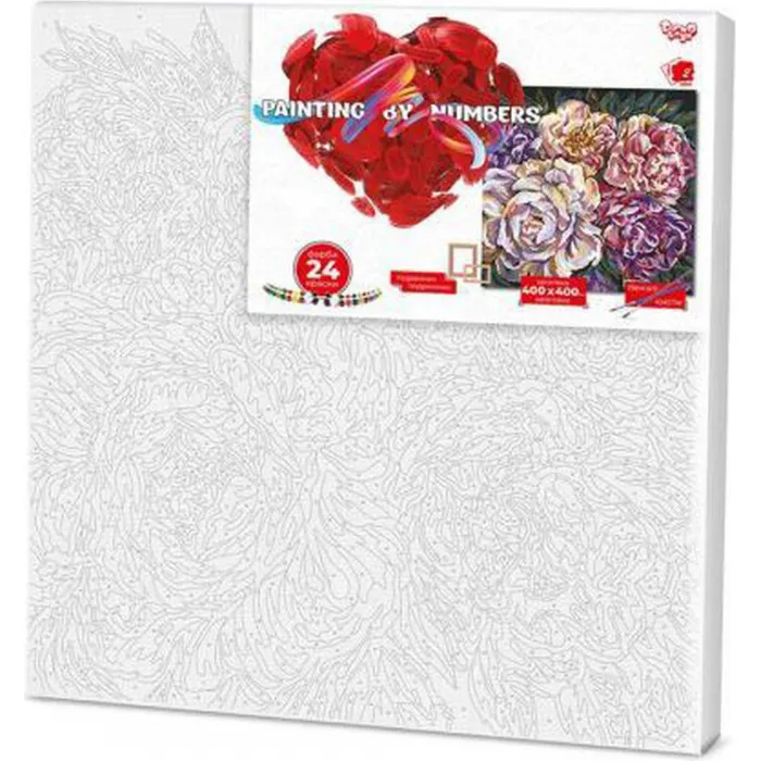 Картина за номерами "Букет" Danko Toys KpNe-40x40-02-09 40x40 см