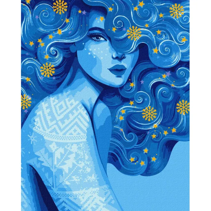 Картина за номерами "Холодна краса" ©pollypop92 Ідейка KHO2587 40x50 см