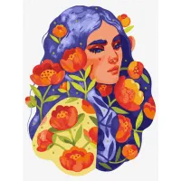 Картина за номерами "Синьоока весна" ©lesya_nedzelska_art Ідейка KHO2661 30x40 см