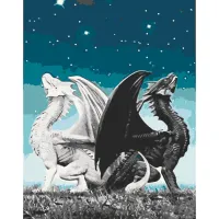 Картина за номерами "Пара драконів" Art Craft 16008-AC 40x50 см