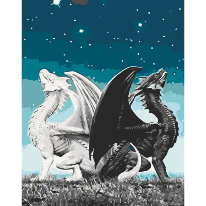 Картина за номерами "Пара драконів" Art Craft 16008-AC 40x50 см