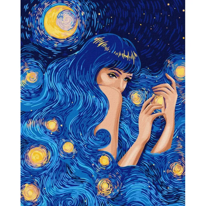Картина за номерами "Зіркова красуня" ©pollypop92 KHO5086 Ідейка 40x50 см