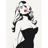 Картина за номерами "Lady in black" 10060-AC 30x40 см