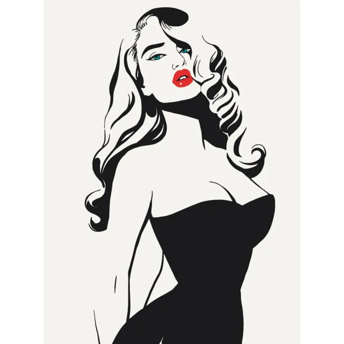 Картина за номерами "Lady in black" 10060-AC 30x40 см