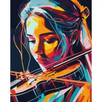 Картина за номерами "Віртуозна скрипалька" ©art_selena_ua KHO8324 40x50 см