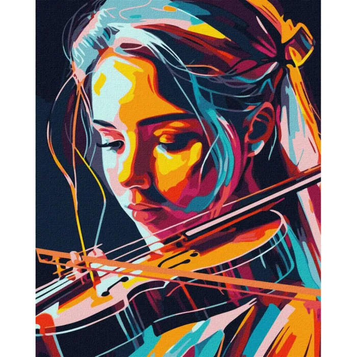 Картина за номерами "Віртуозна скрипалька" ©art_selena_ua KHO8324 40x50 см