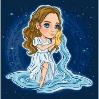 Картина за номерами "Знаки зодіаку. Водолій" ©VIKTORIA.GRO.ART 10086-AC 40x40 см