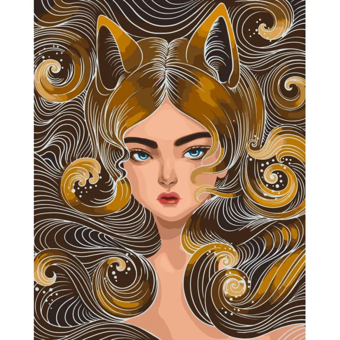 Картина за номерами "Загадкова лисичка" ©POLLYPOP92 10101-AC 40x50 см