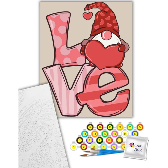 Картина за номерами "Гномик LOVE" 16130-AC 40x50 см