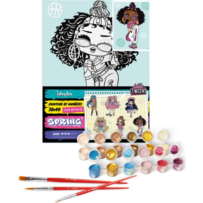 Картина за номерами "L.O.L. Surprise! Tweens Hoops Cutie" KHO6285, 30x40 см