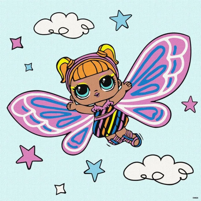 Картина за номерами "L.O.L. Surprise! O.M.G. Fairies Flutterstar" KHO1090, 40x40см  