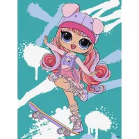 Картина за номерами "Tweens LOL Skate Dance Ali Dance" KHO1208, 30x40см 