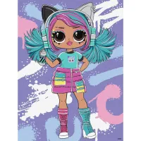 Картина за номерами "Tweens LOL Skate Dance Emma Emo" KHO1212, 30x40см  