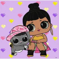 Картина за номерами "L.O.L. Surprise! TroopSurprise Honey Bun With Bunny Hun" KHO6292, 40x40см 