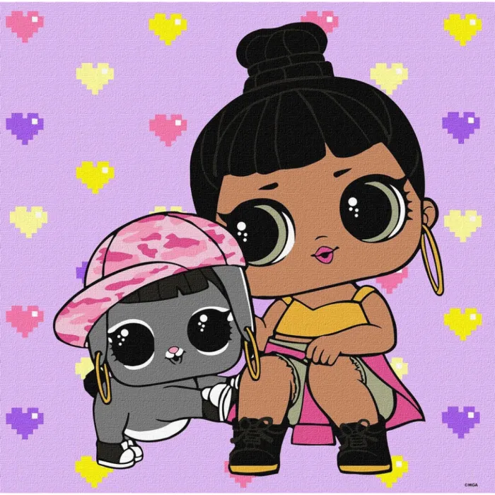 Картина за номерами "L.O.L. Surprise! TroopSurprise Honey Bun With Bunny Hun" KHO6292, 40x40см 