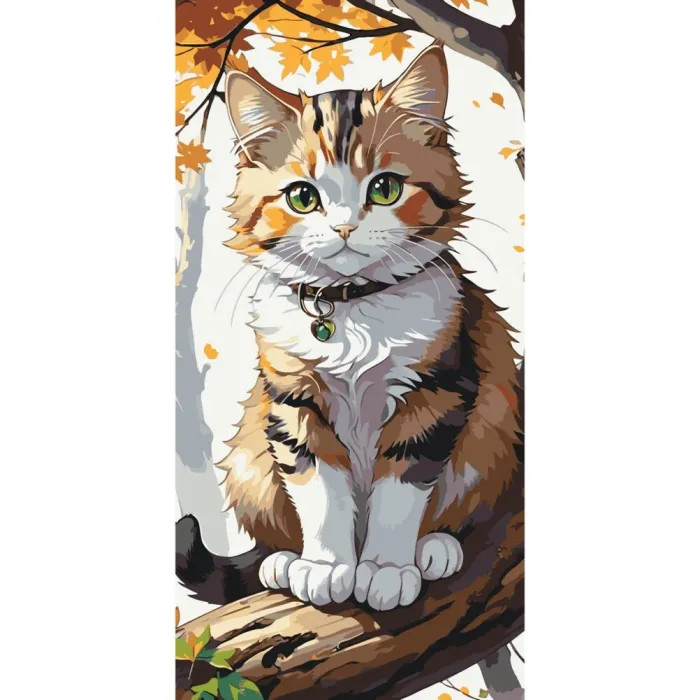 Картина за номерами Пухнастий котик 11565-AC 40x80 см