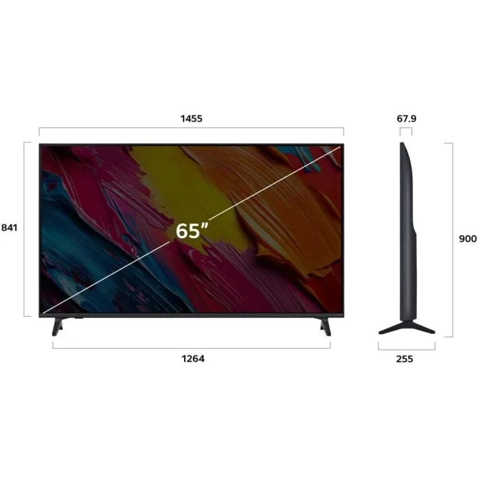 Телевізор 65" LG QNED  4K 60Hz Smart WebOS Black 65QNED70A6A